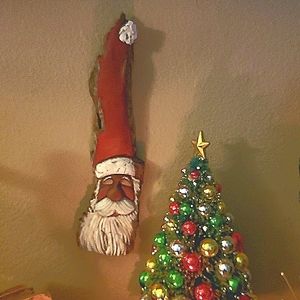 Cottonwood Bark Handcrafted Santa